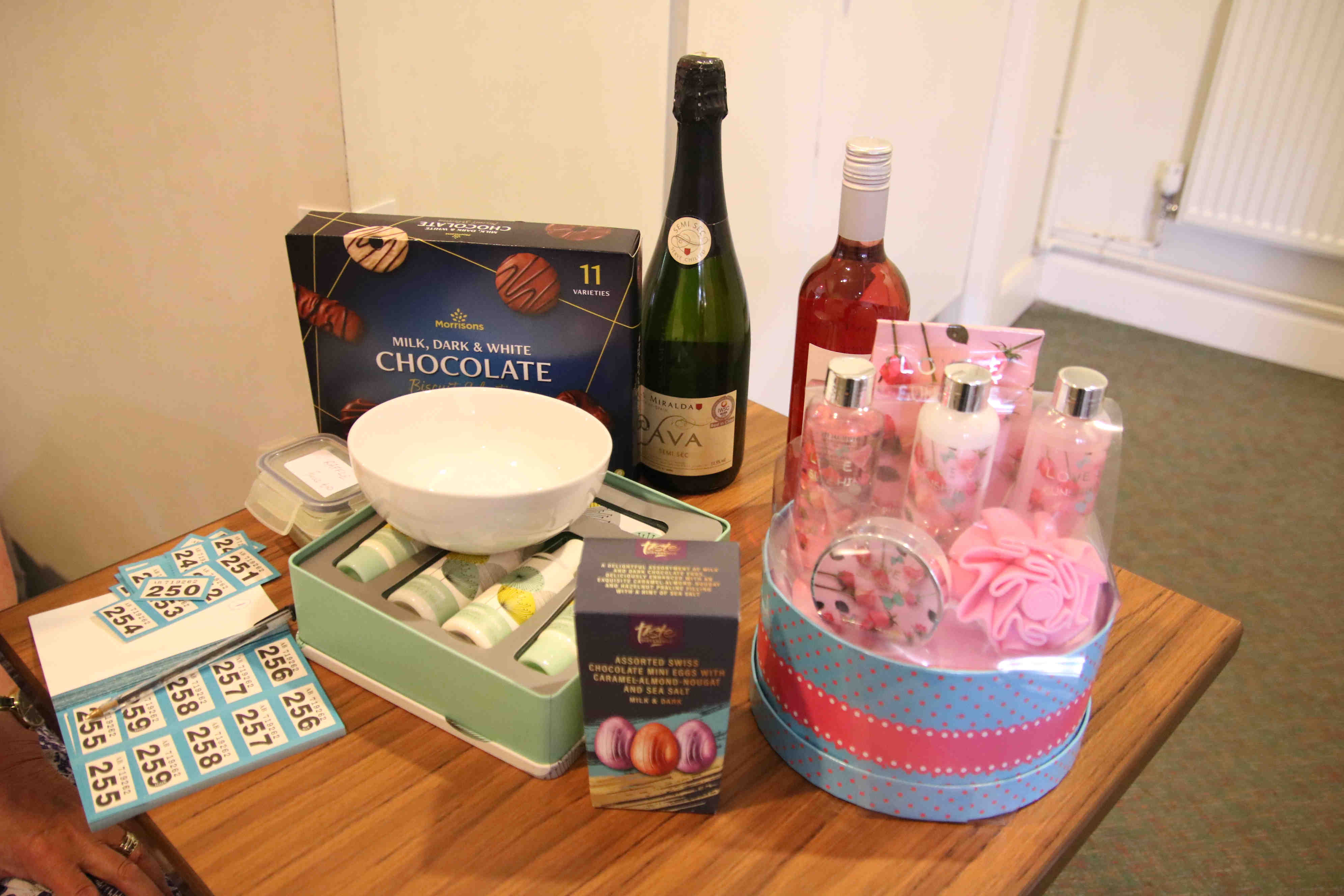 The raffle prizes